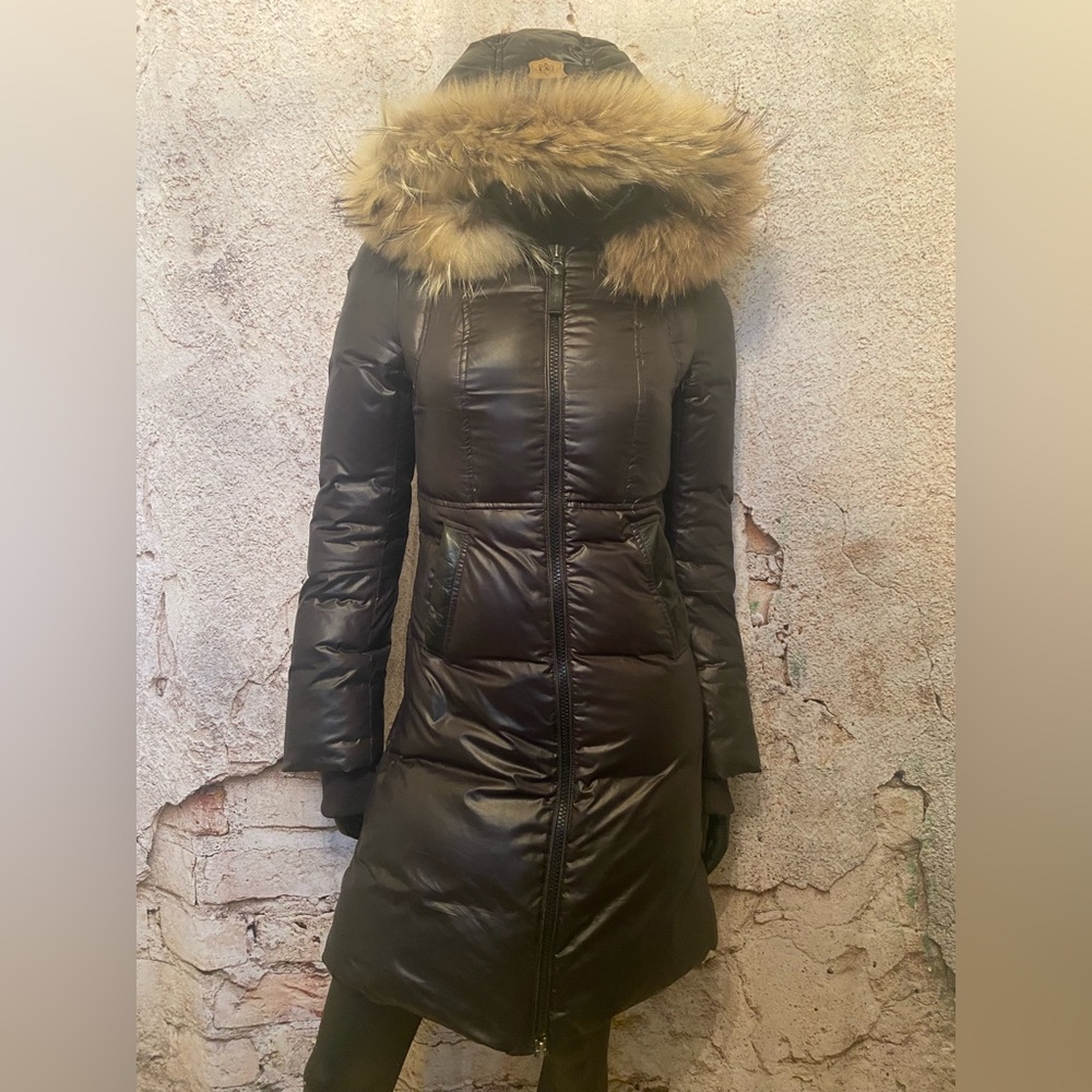 Mackage Black Downfilled Removable Authentic Fur Hood Coat